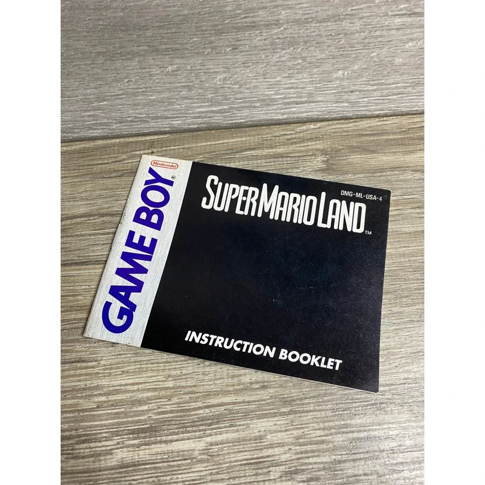 Super Mario Land Nintendo Game Boy Instruction Booklet Manual‎ DMG-ML-USA-4 1989